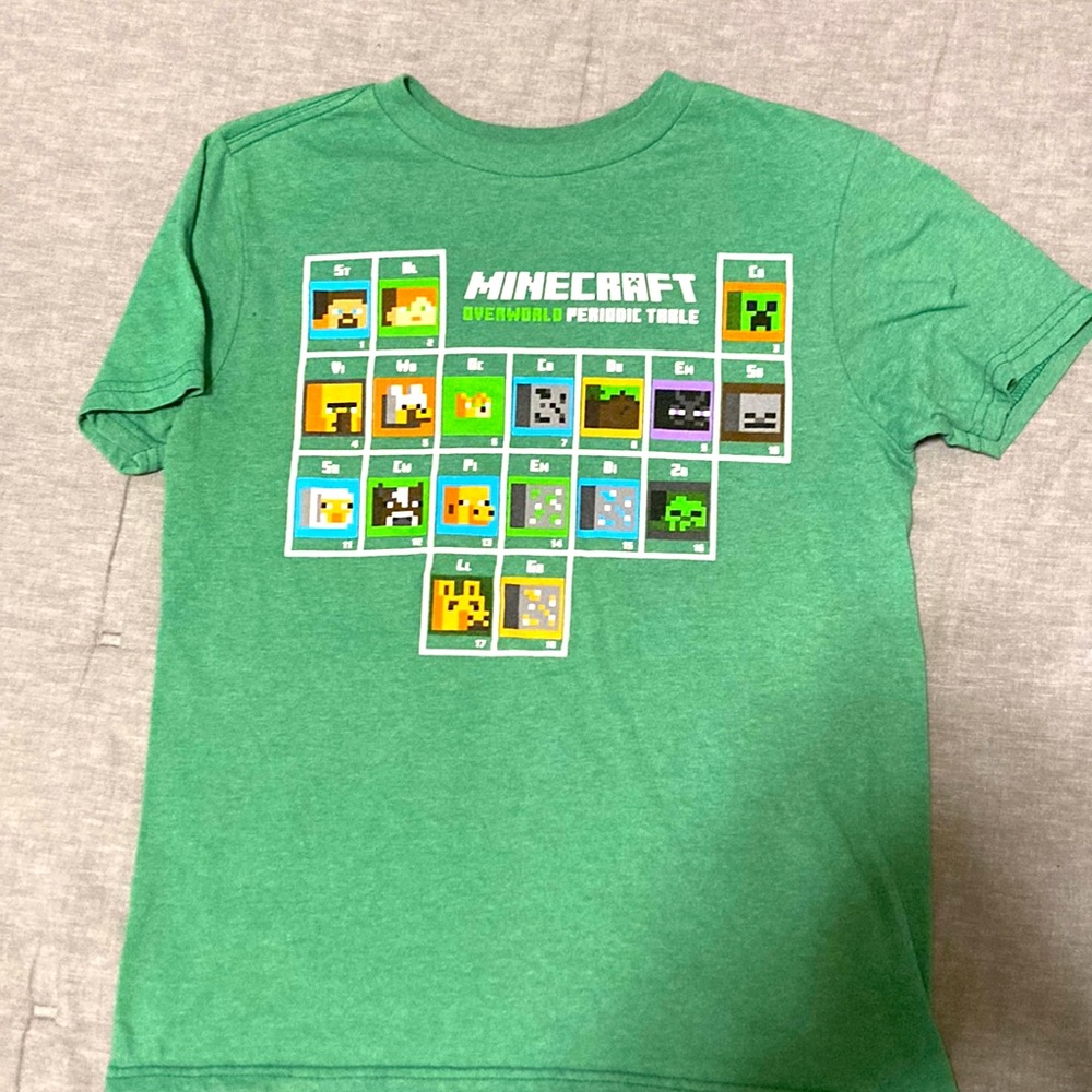 Green Minecraft tee